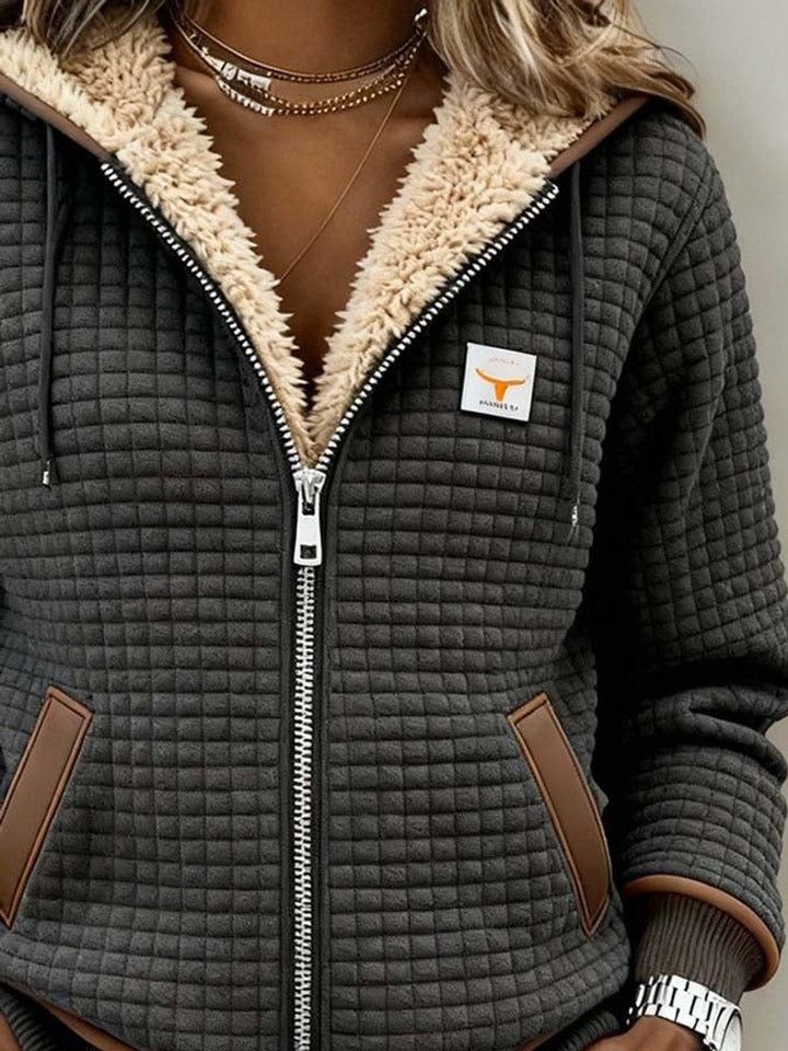 Ainsley | Cozy Sherpa-Lined Zip-Up Hooded Jacket
