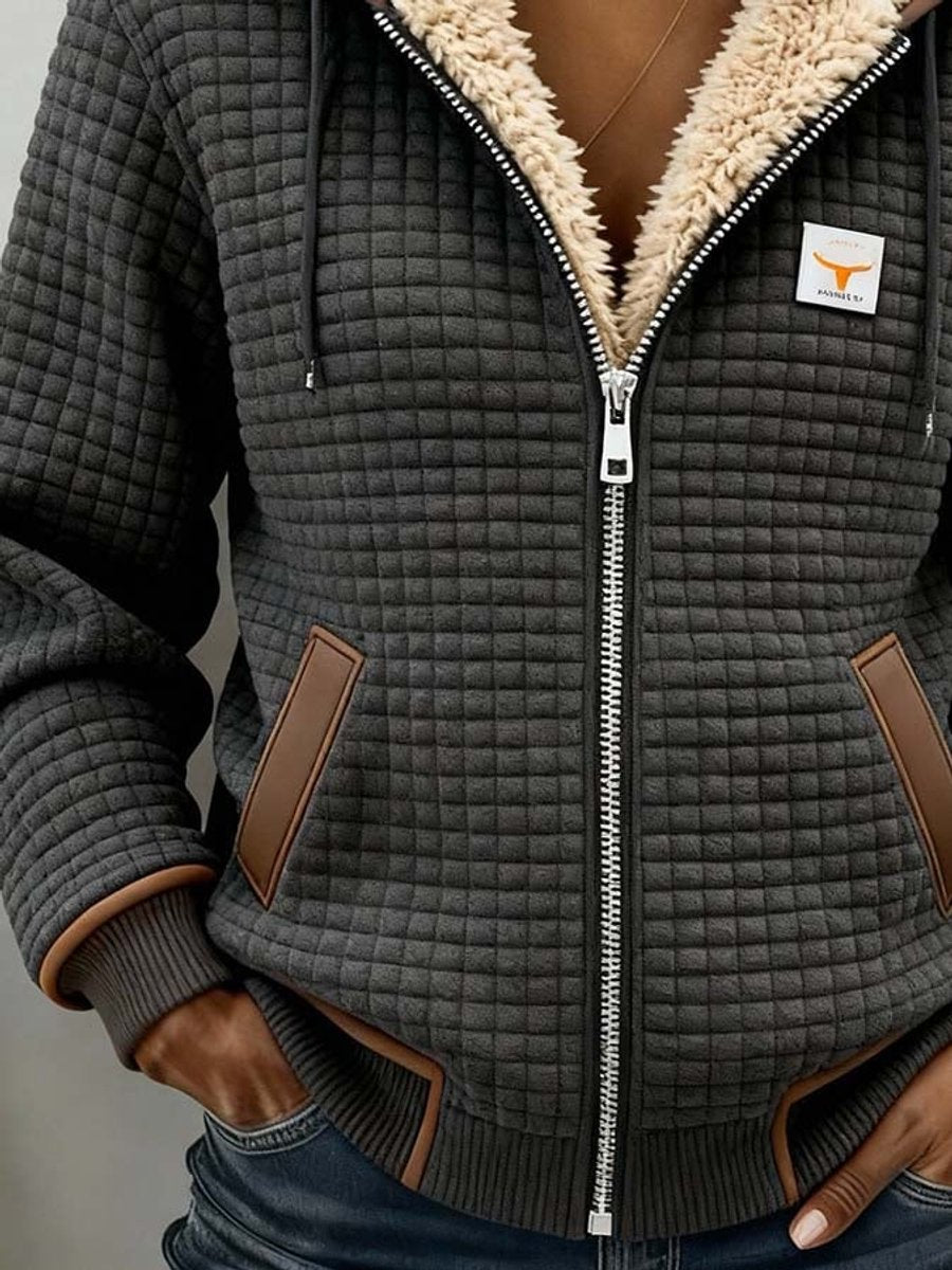 Ainsley | Cozy Sherpa-Lined Zip-Up Hooded Jacket