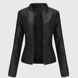 Sasha | Slim-Fit Stand-Collar Moto Jacket