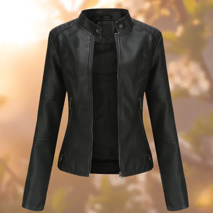 Larissa | Women's Slim-Fit Zip-Up Moto Jacket