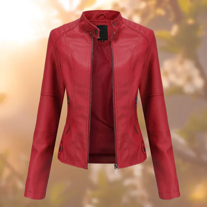 Larissa | Women's Slim-Fit Zip-Up Moto Jacket