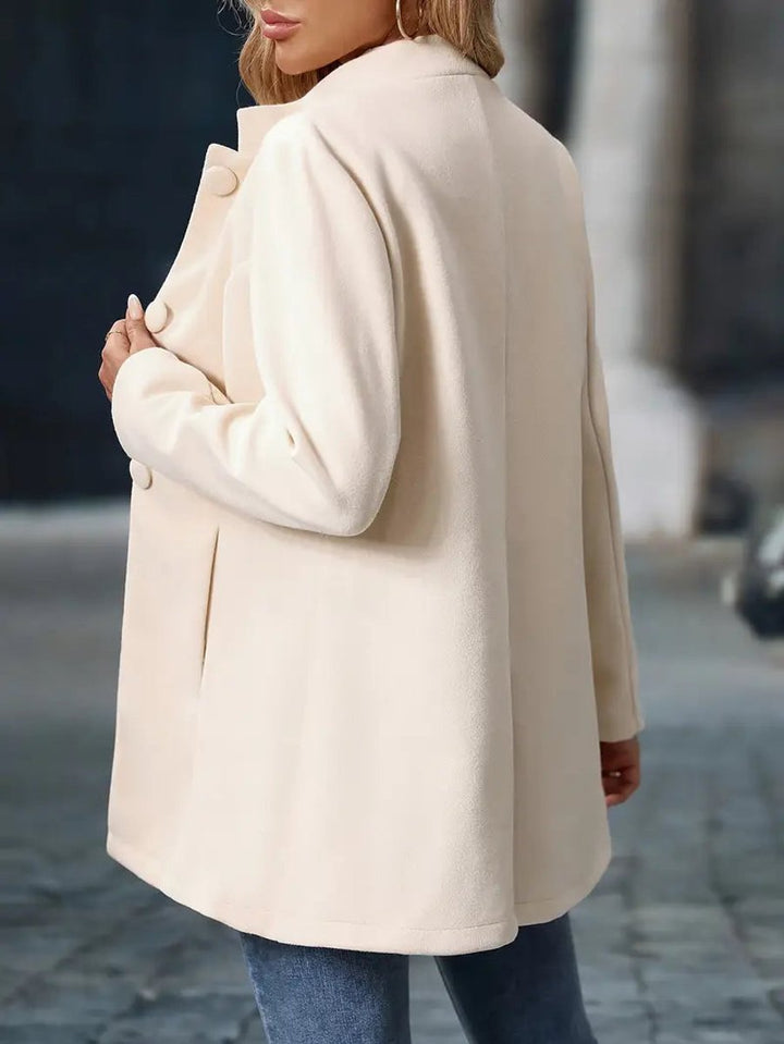 Sabina | Elegant Stand-Collar Longline Coat