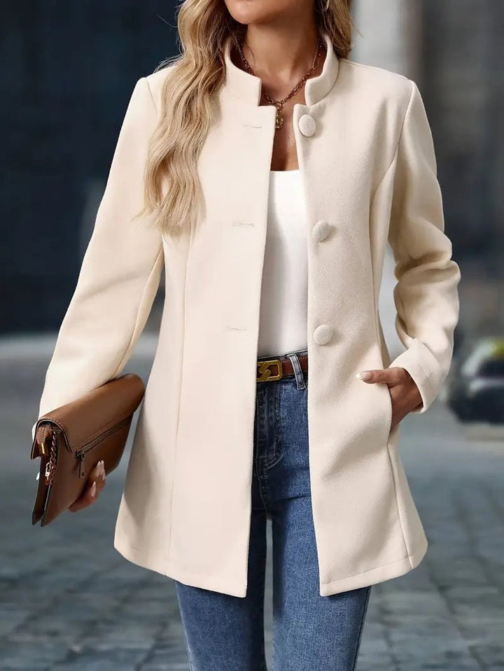Sabina | Refined Stand-Collar Longline Blazer