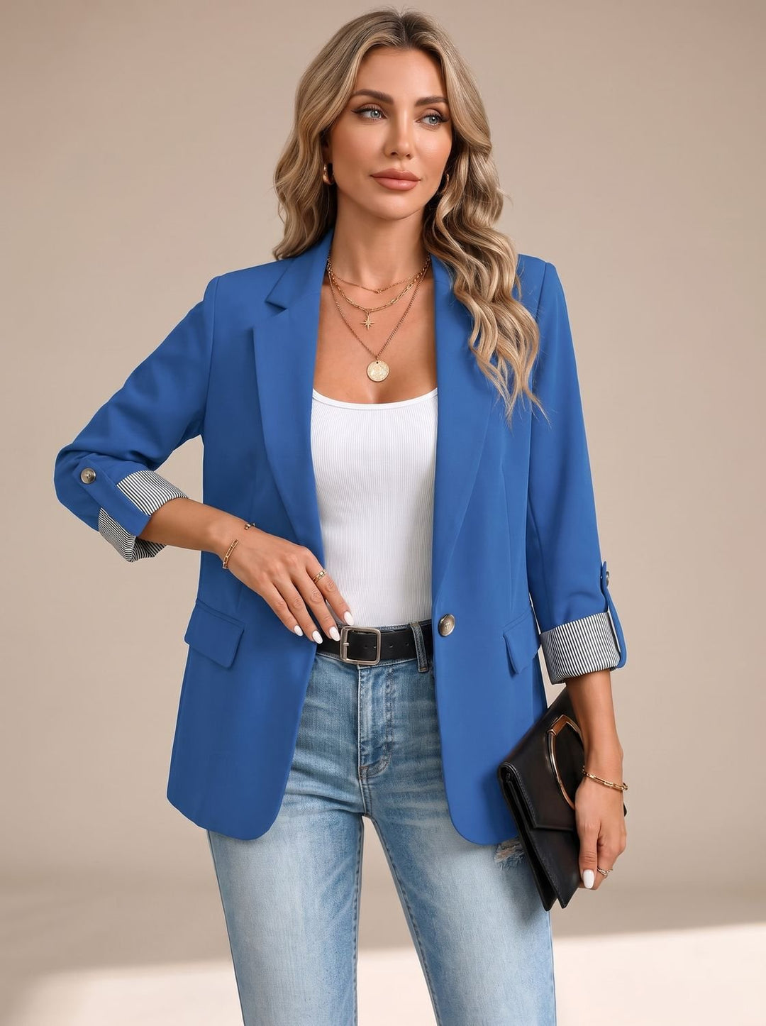 Cora | Rollable-Sleeve Soft-Tailored Blazer