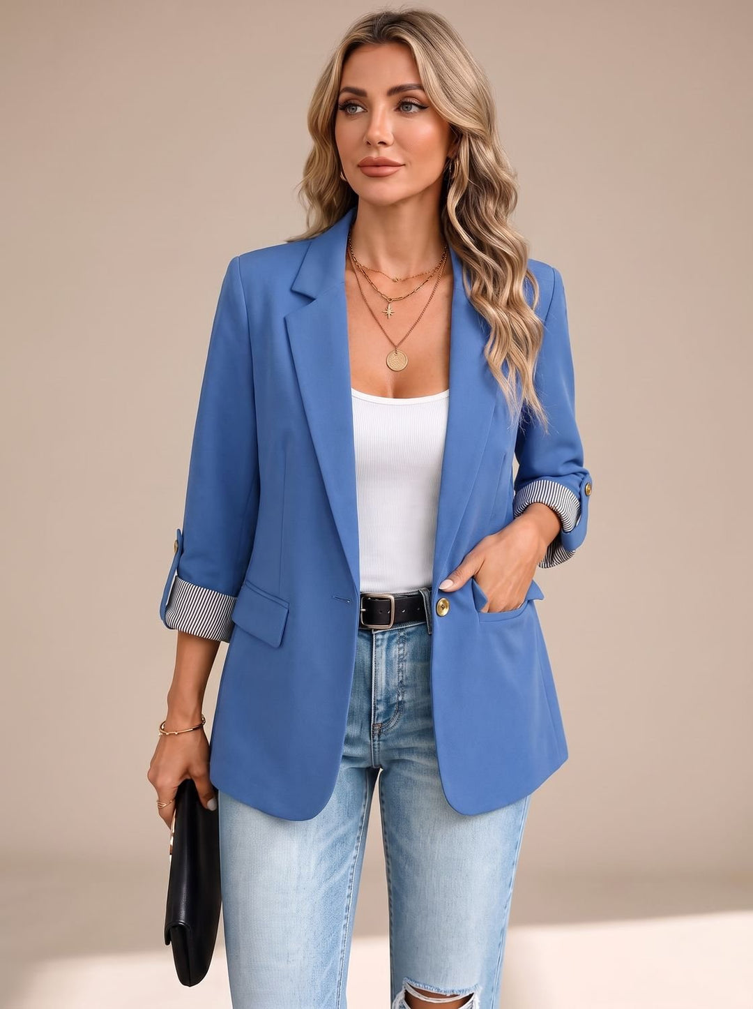 Cora | Rollable-Sleeve Soft-Tailored Blazer