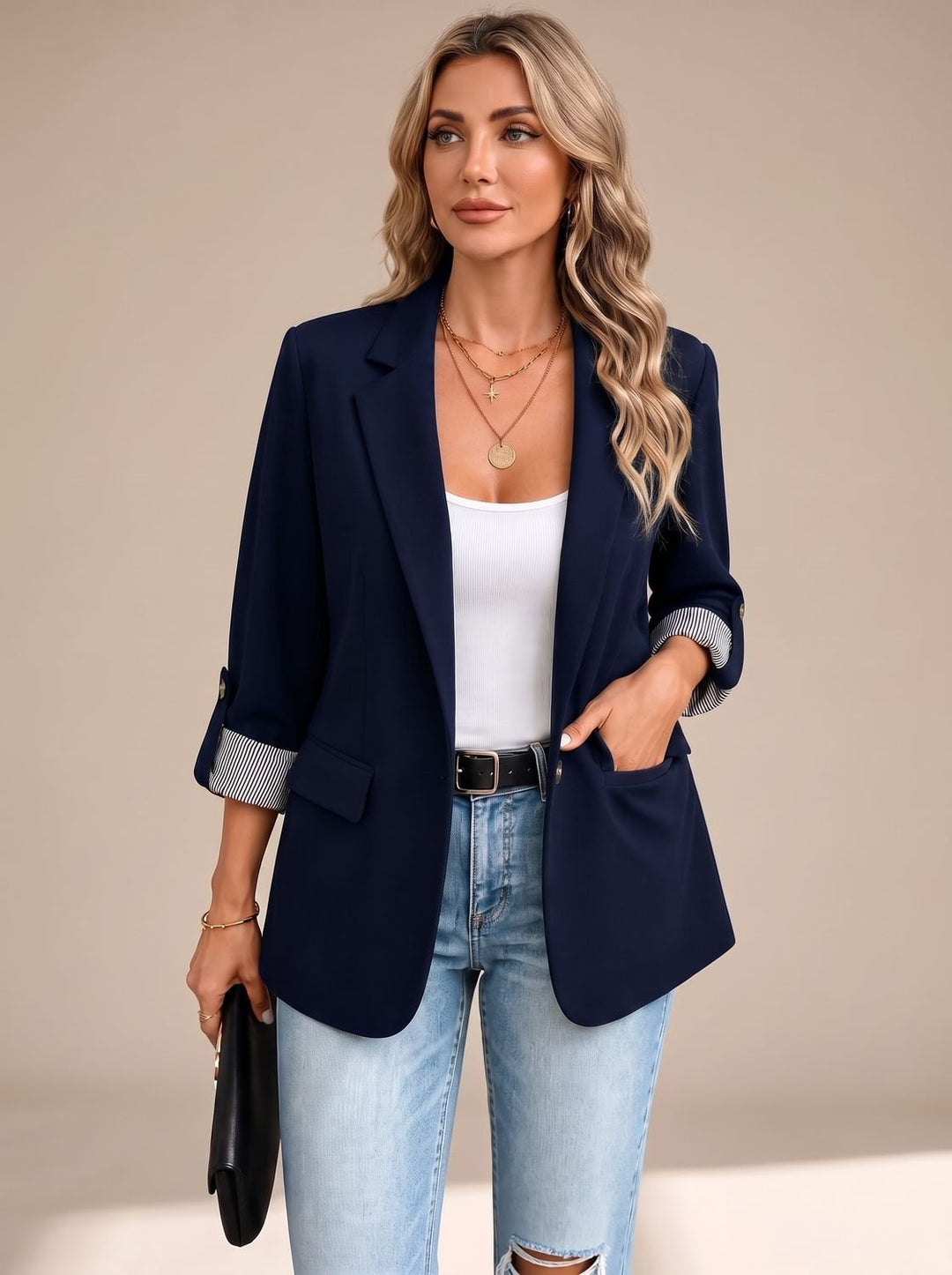 Cora | Rollable-Sleeve Soft-Tailored Blazer
