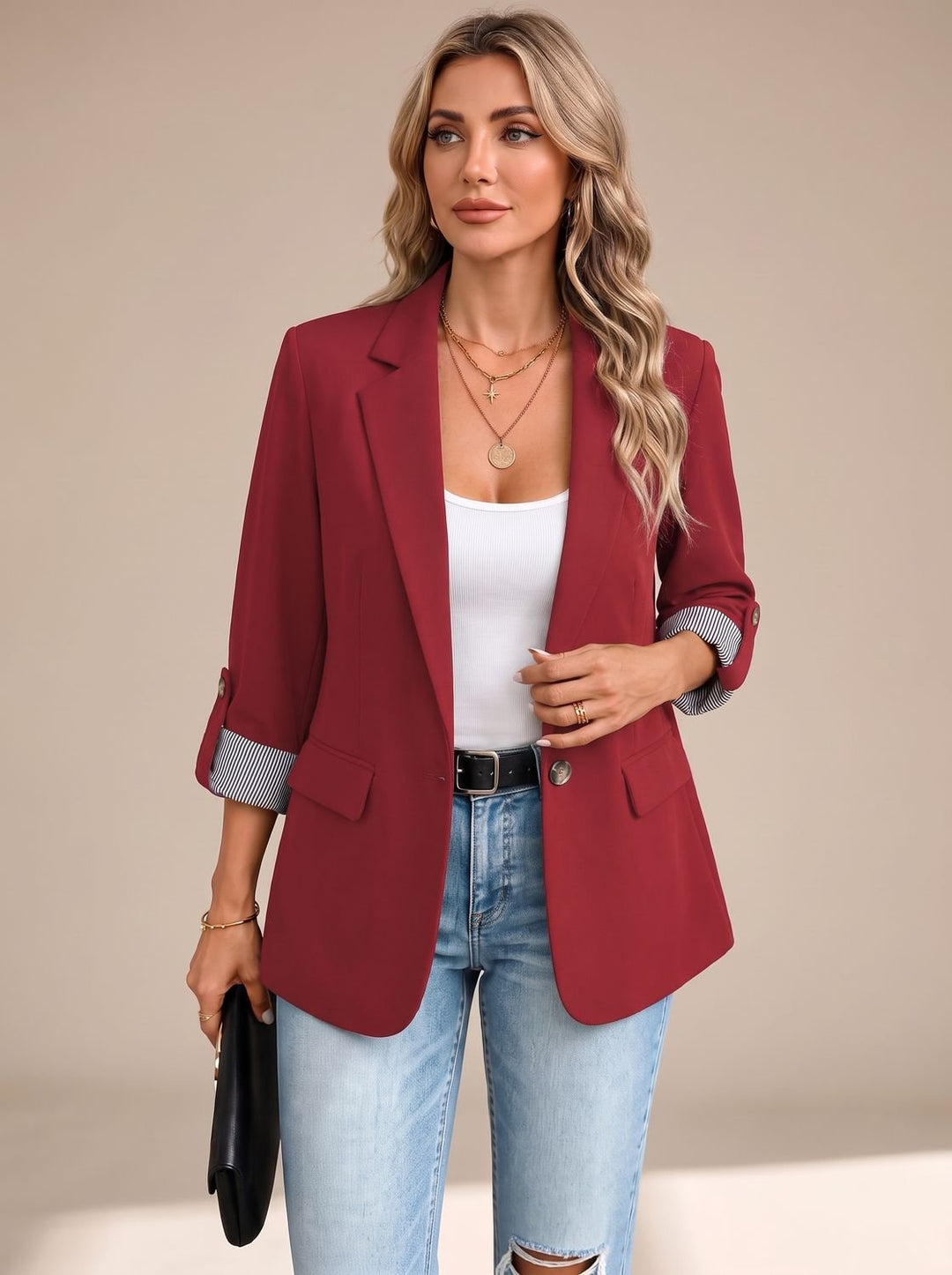 Cora | Rollable-Sleeve Soft-Tailored Blazer
