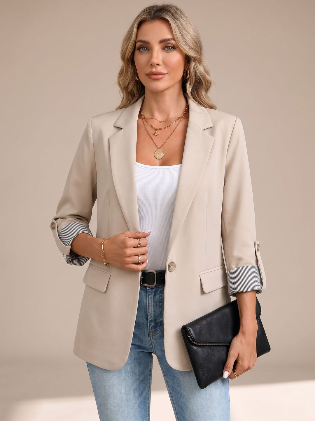 Cora | Rollable-Sleeve Soft-Tailored Blazer