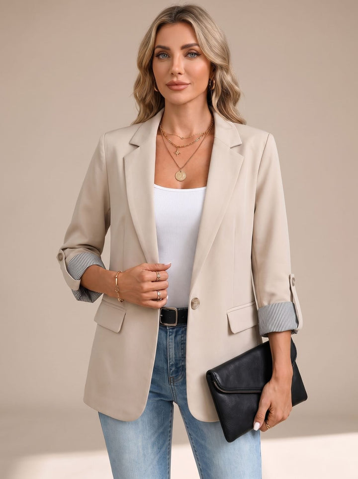 Cora | Rollable-Sleeve Soft-Tailored Blazer