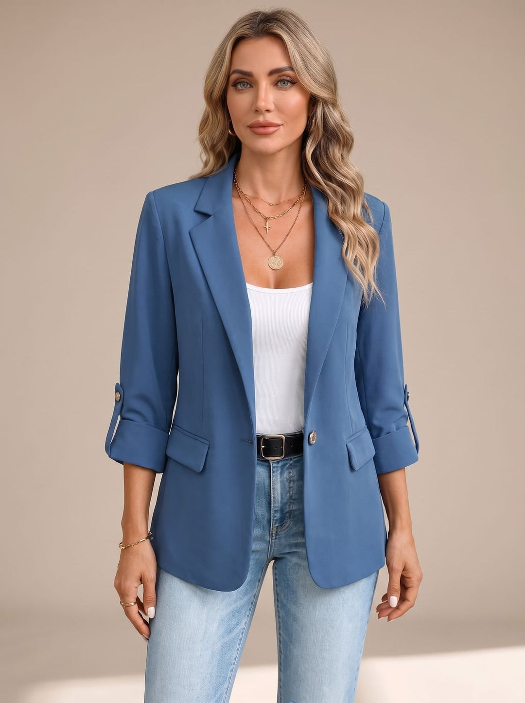 Cora | Rollable-Sleeve Soft-Tailored Blazer