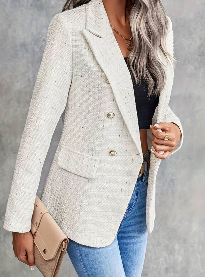 Clemence | Textured Double-Breasted Blazer