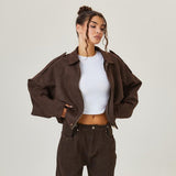 Theodora | Relaxed Zip-Front Bomber Jacket