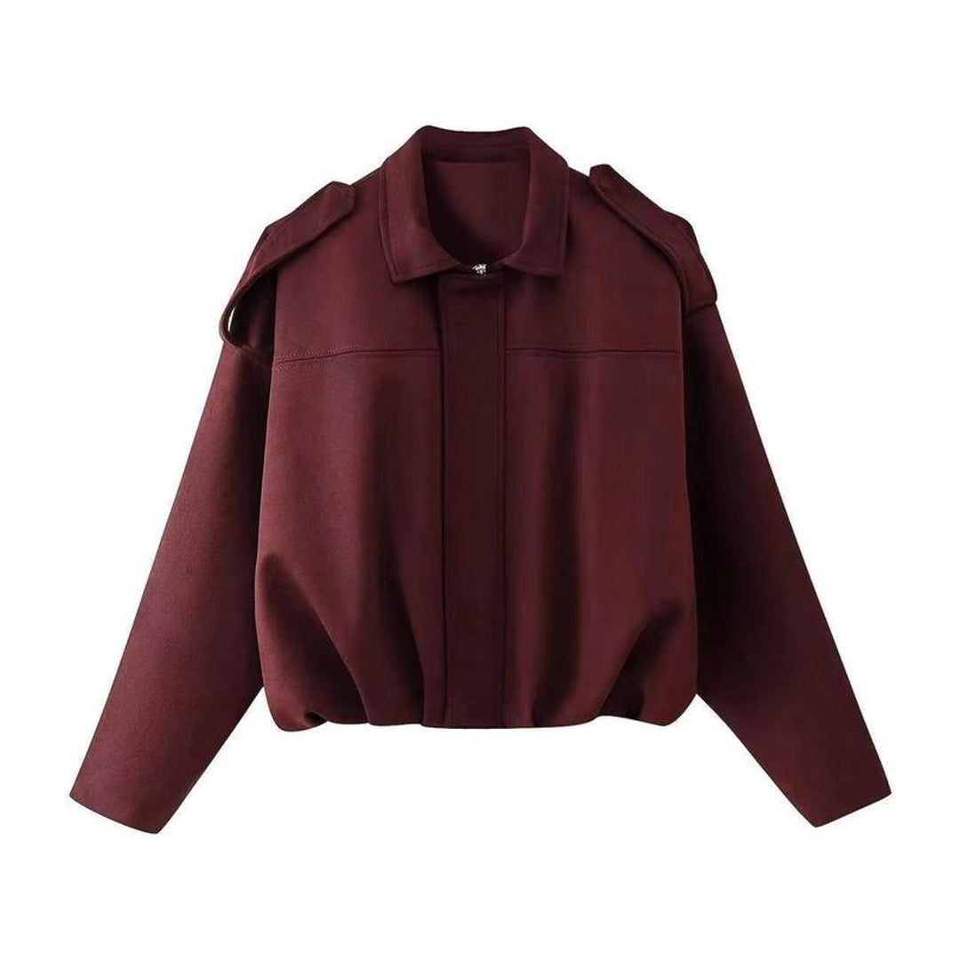 Theodora | Relaxed Zip-Front Bomber Jacket