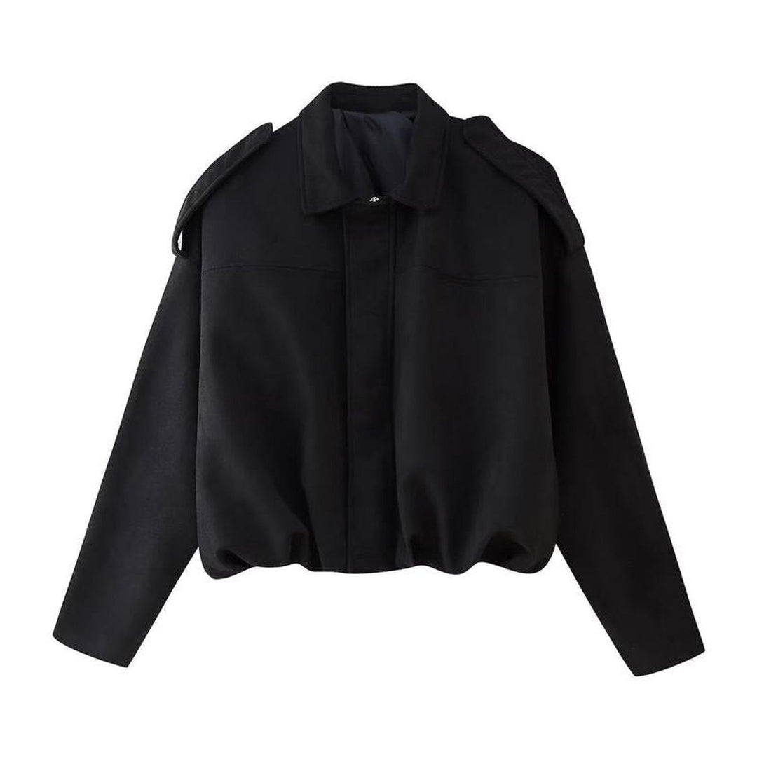 Theodora | Relaxed Zip-Front Bomber Jacket