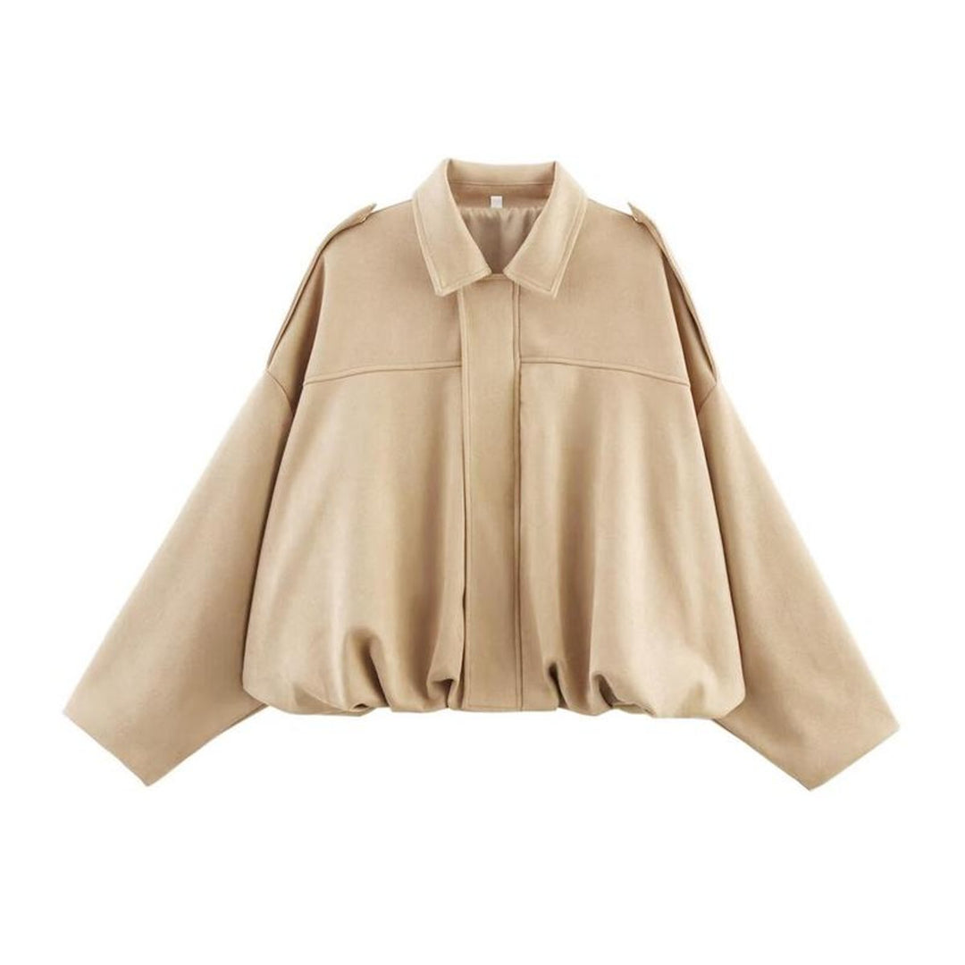 Theodora | Relaxed Zip-Front Bomber Jacket