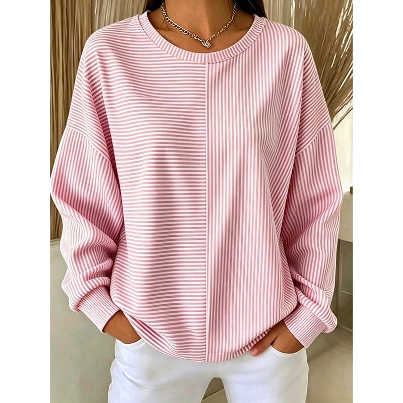 Lucia | Relaxed Striped Crew-Neck Top