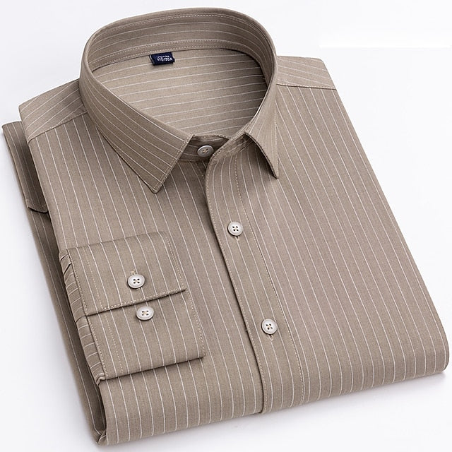 Henry | Men's Non-Iron Striped Long Sleeve Shirt