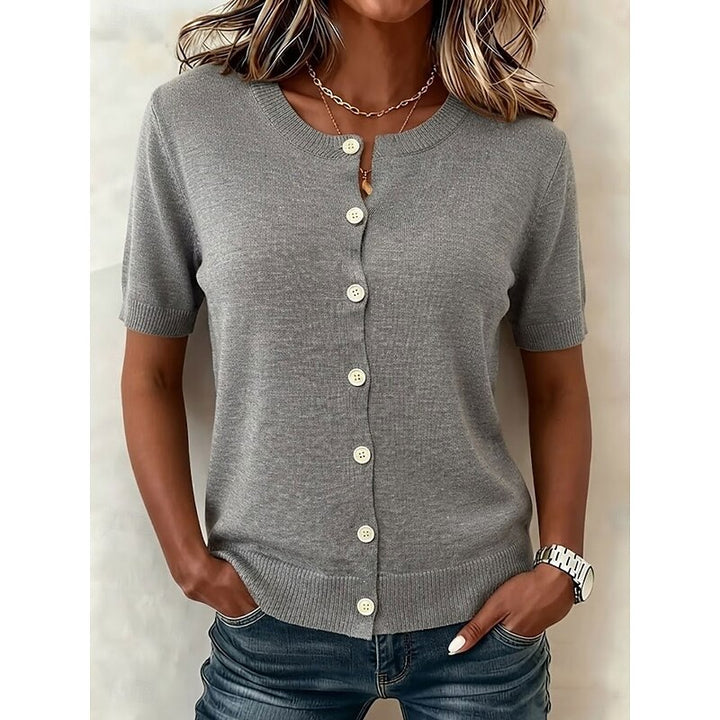 Cassidy | Button-Front Short-Sleeve Top