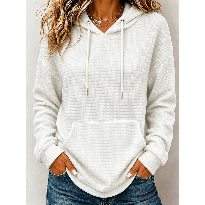 Nell | Textured Drawstring Hoodie