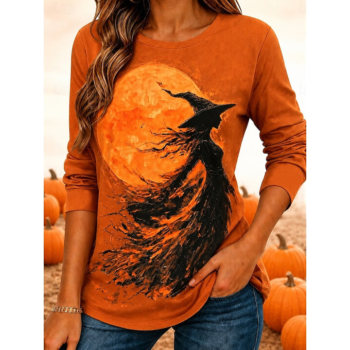 Prudence | Halloween Witch Graphic Long-Sleeve Top