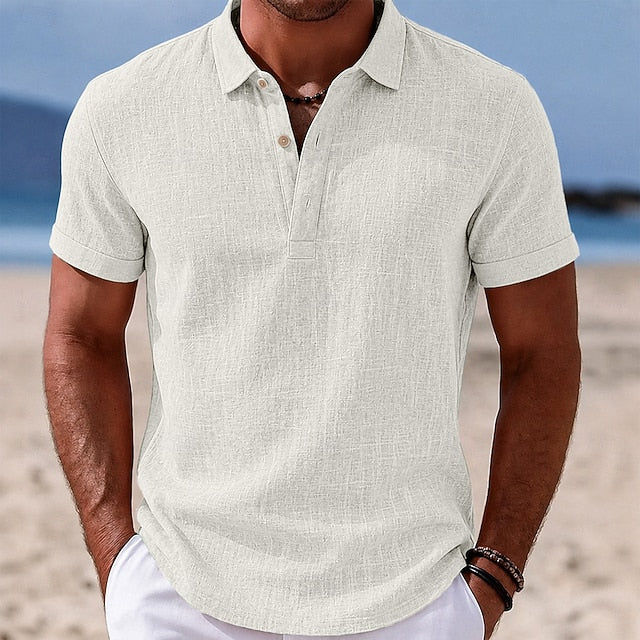 Desmond | Men's Linen Polo Shirt