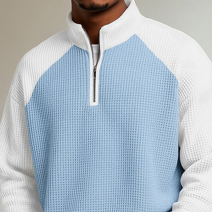 Elliott | Textured Quarter-Zip Polo