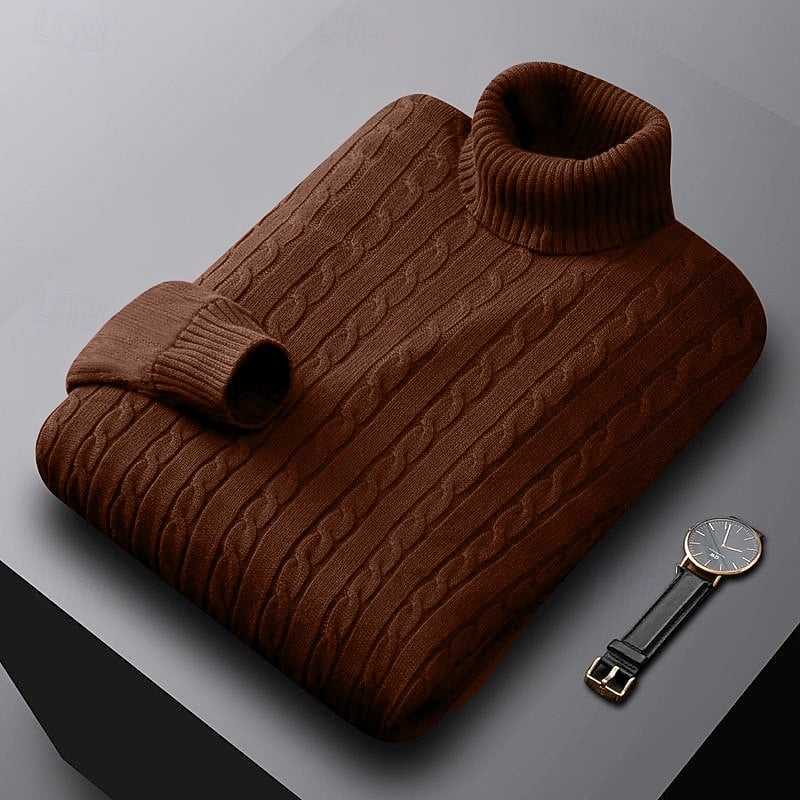 Thatcher | Cable-Knit Turtleneck Sweater