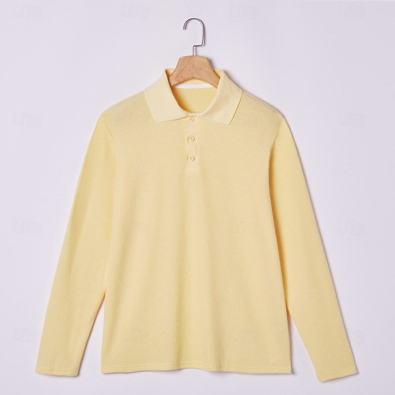 Theron | Textured Long-Sleeve Polo