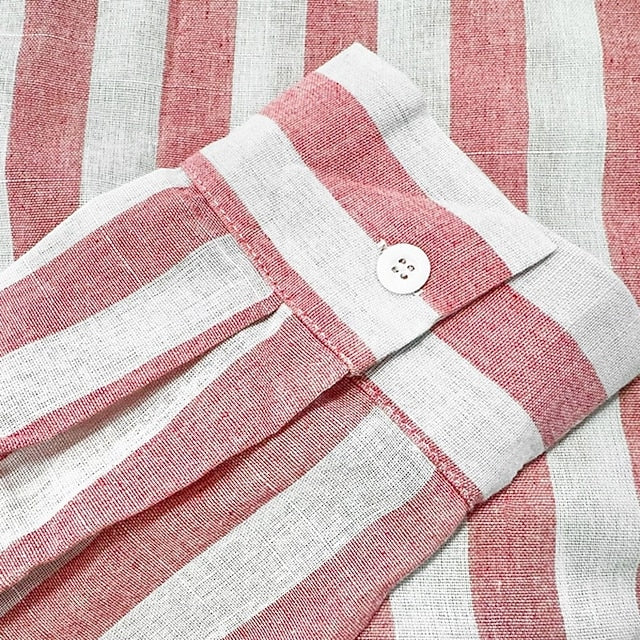 Julian | Men's Cotton Linen Striped Long Sleeve Shirt