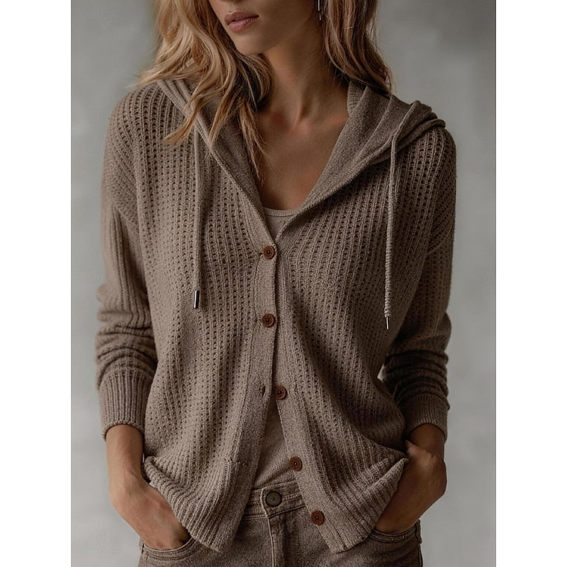 Marion | Hooded Button-Front Cardigan