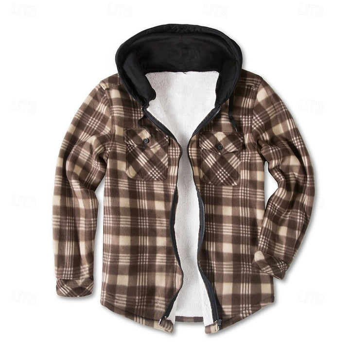 Emmett | Hooded Plaid Shirt Jacket