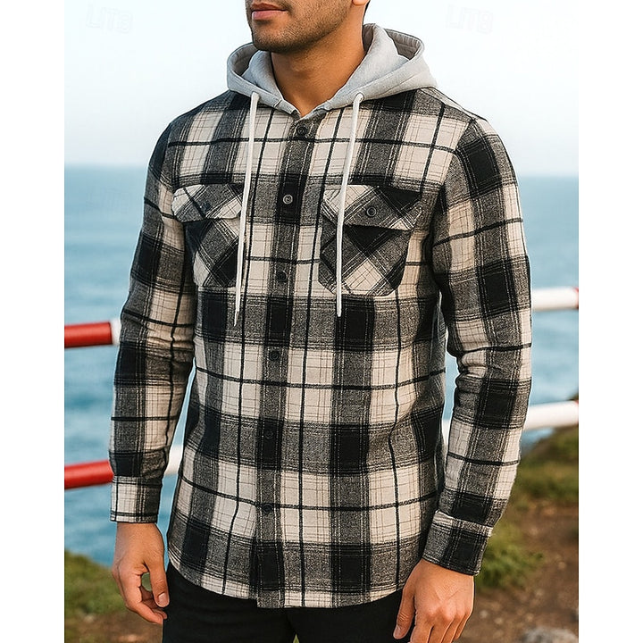 Sullivan | Hooded Checked Shirt Jacket