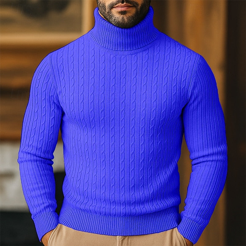 Curtis | Cable Knit Turtleneck Sweater
