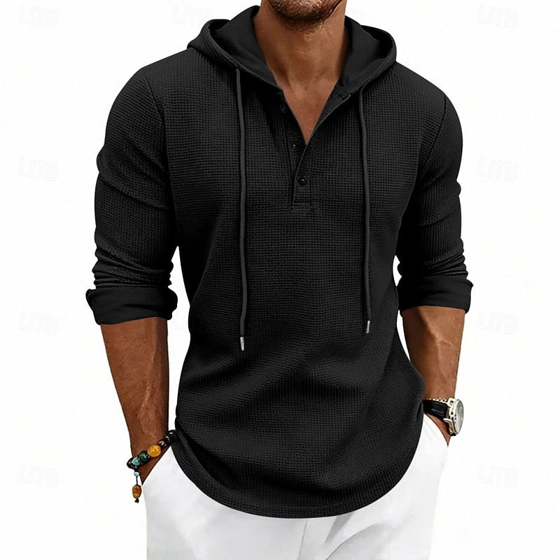 Julian | Hooded Henley Shirt