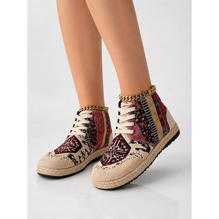 Rosina | Boho Lace-Up Sneakers