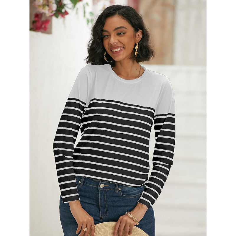 Isla | Striped Long-Sleeve Top