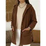 Miranda | Hooded Ribbed Coat