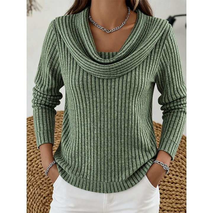 Lorelei | Cowl Neck Ribbed Sweater