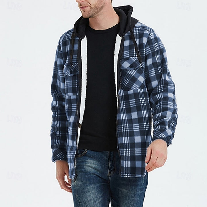 Emmett | Hooded Plaid Shirt Jacket
