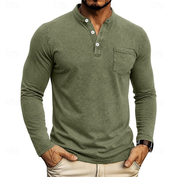 Quentin | Classic Long-Sleeve Henley Shirt
