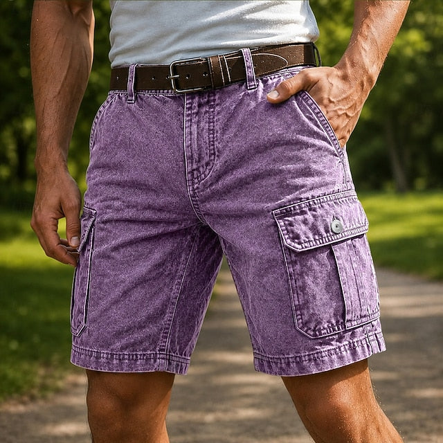 Larry | Men's Washed Cotton Cargo Shorts