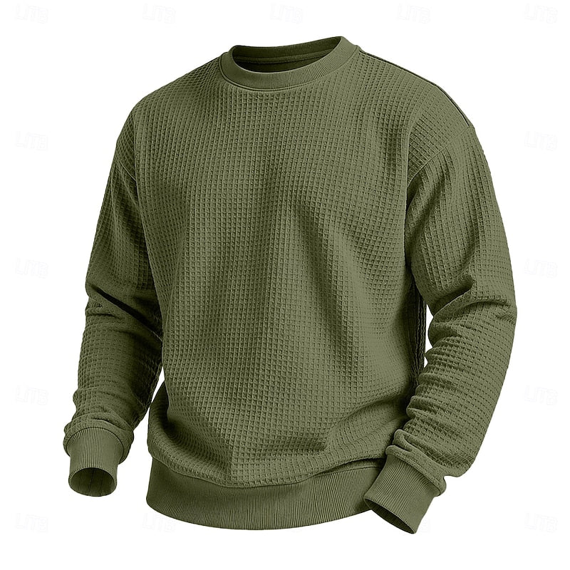Everett | Textured Crew Neck Sweatshirt