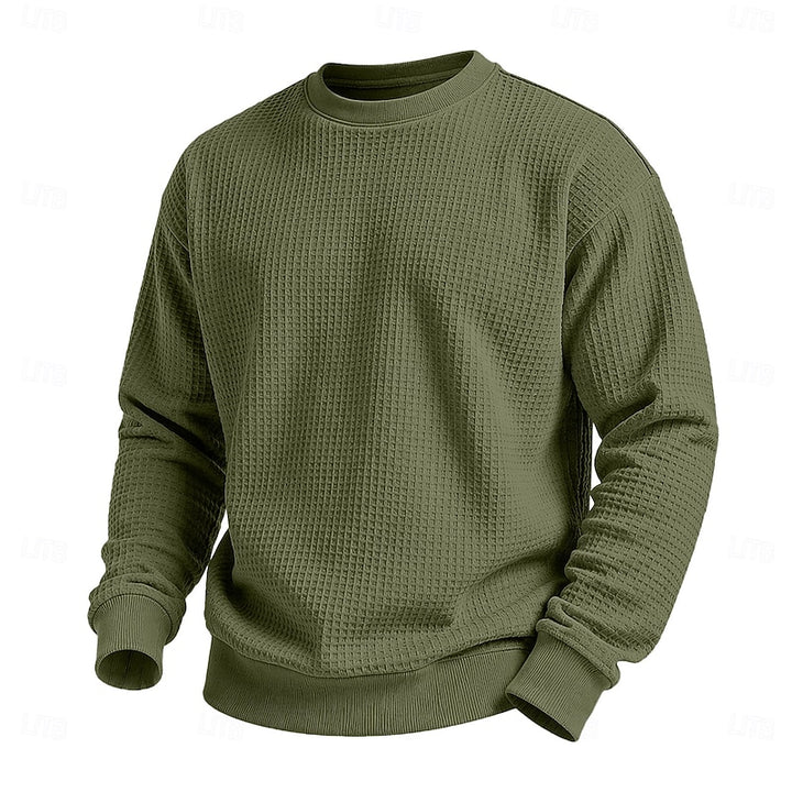 Everett | Textured Crew Neck Sweatshirt