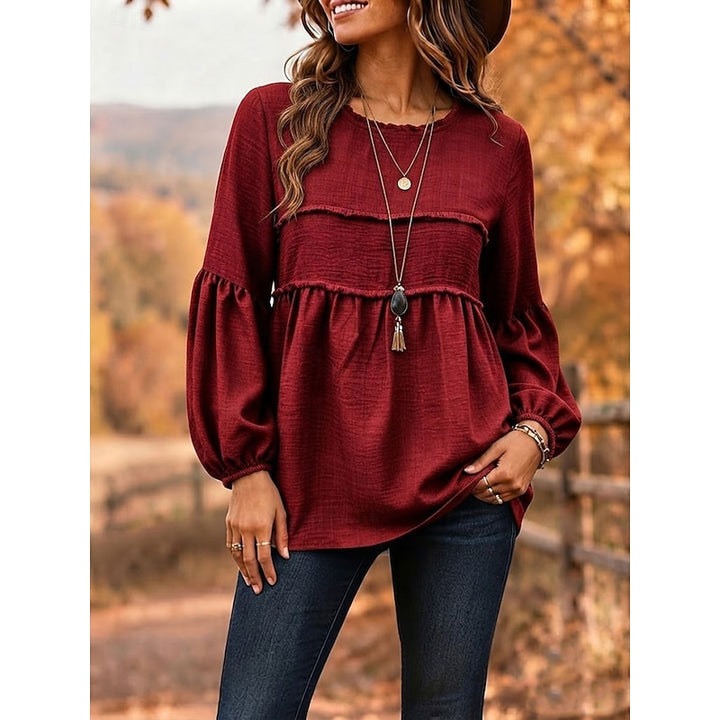 Meredith | Relaxed Peplum Blouse