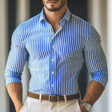 William | Men's Striped Long Sleeve Dress Shirt