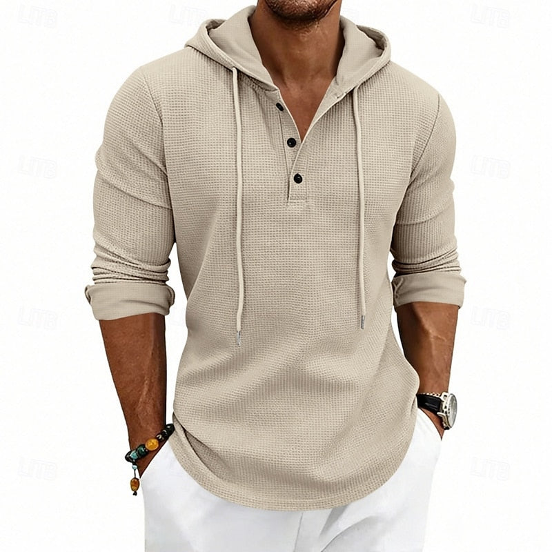 Julian | Hooded Henley Shirt