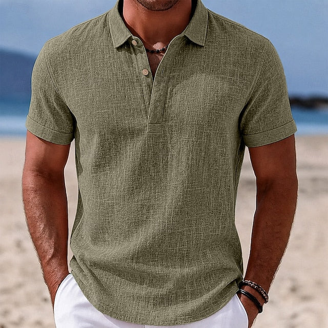 Desmond | Men's Linen Polo Shirt