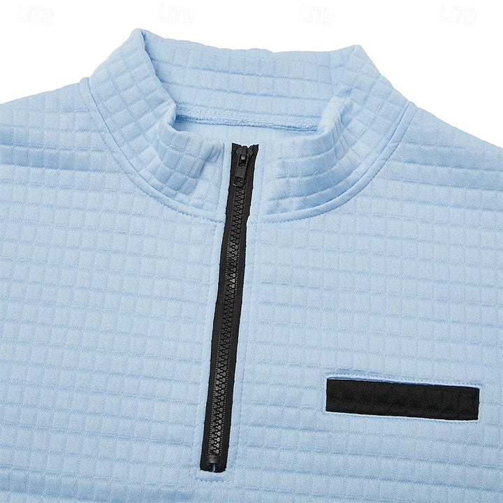 Preston | Textured Quarter-Zip Pullover