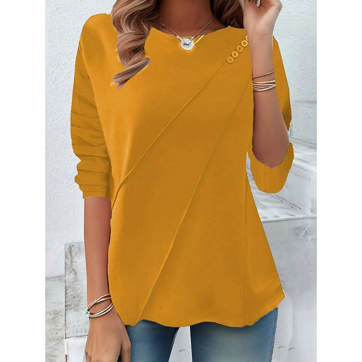 Lillian | Draped Button-Accent Top