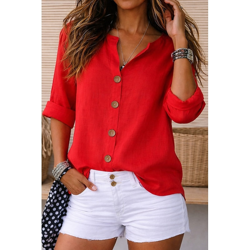 Rosalie | Relaxed Button-Front Blouse